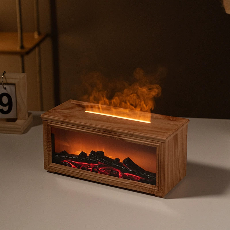 3D Fireplace Aroma Diffuser – Home & Desk Decoration