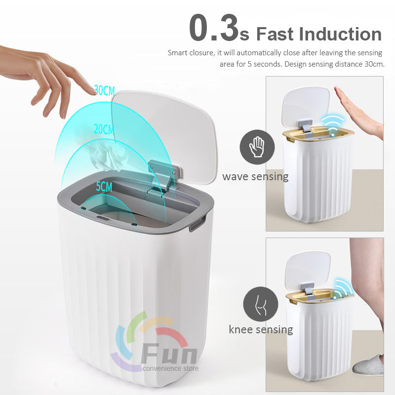 Smart Automatic Trash Can – Induction Lid for Home, Kitchen & Car