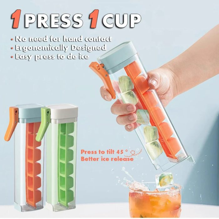 Ice Cube Mold with Storage Box – Food-Grade Press Ice Tray