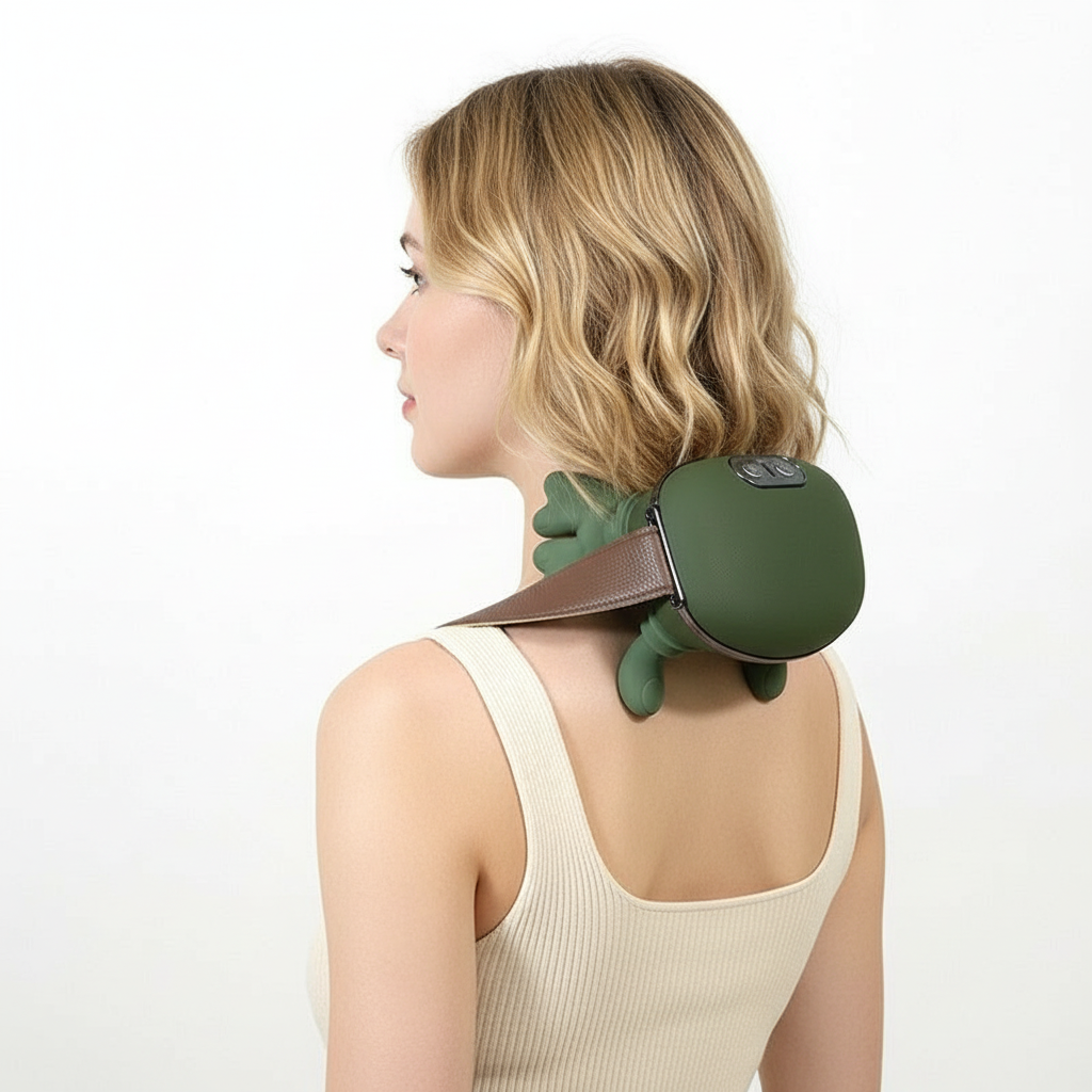 Neck & Shoulder Massager – Handheld Deep Tissue Trapezius Relief