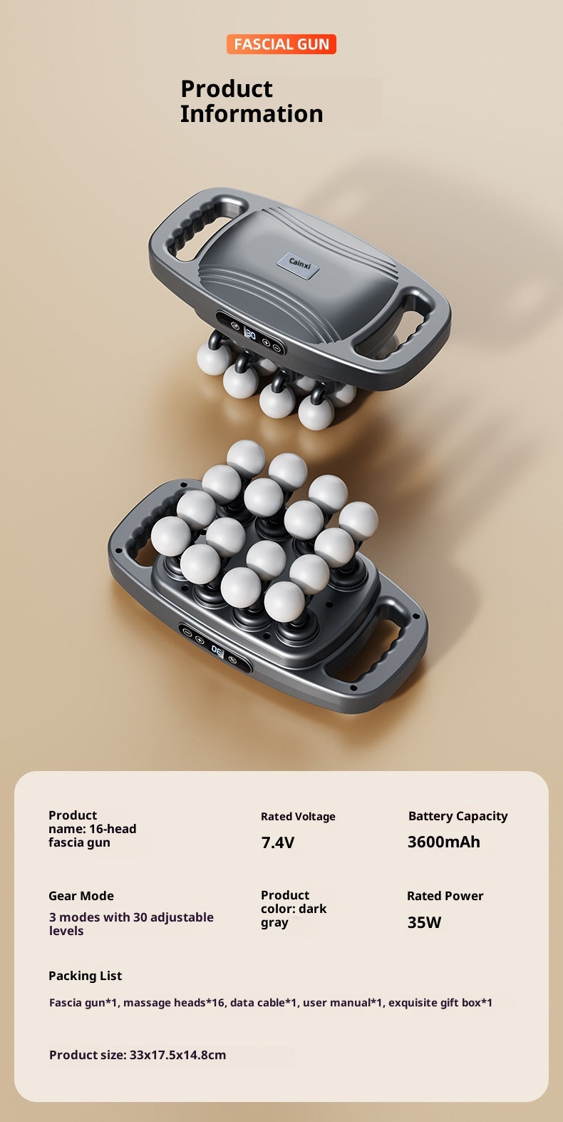 Multi-Speed Muscle Massager – Professional Vibration Therapy Device