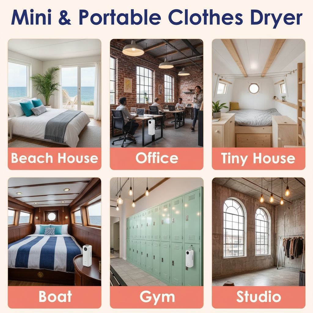 Portable Mini Clothes Dryer – Foldable with Timer, UV Sterilization & Remote