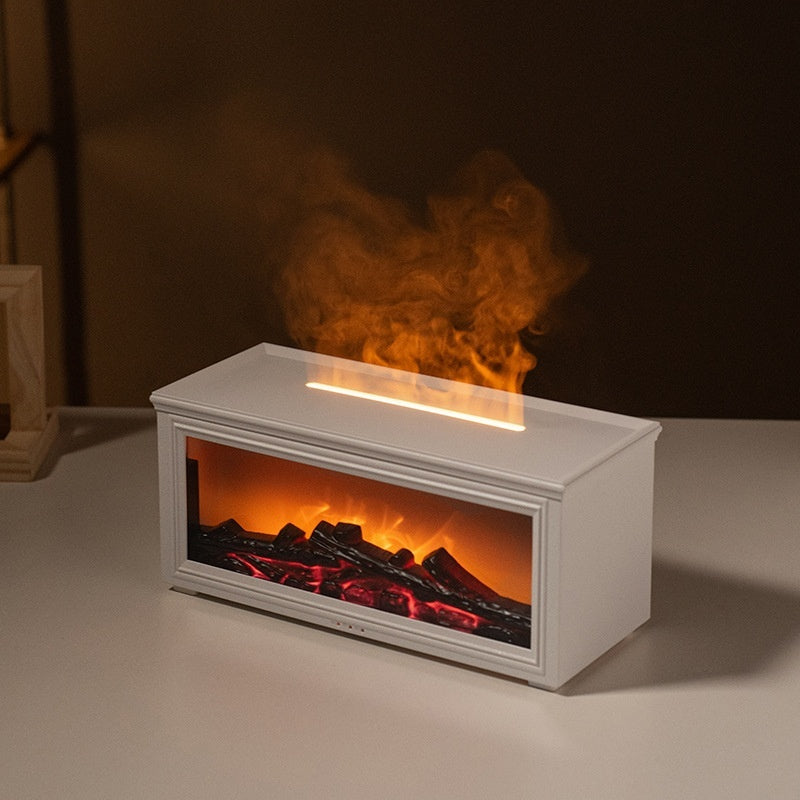 3D Fireplace Aroma Diffuser – Home & Desk Decoration