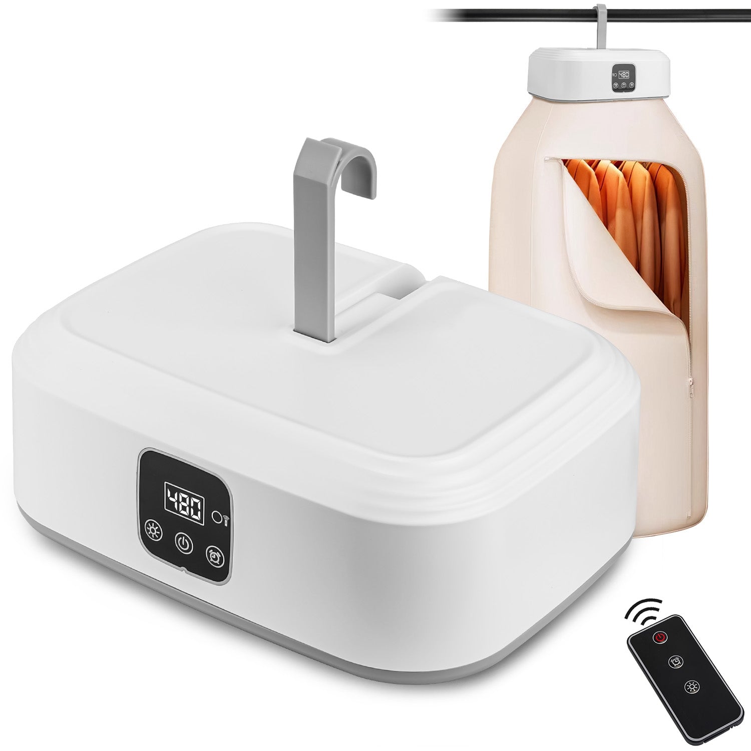 Portable Mini Clothes Dryer – Foldable with Timer, UV Sterilization & Remote