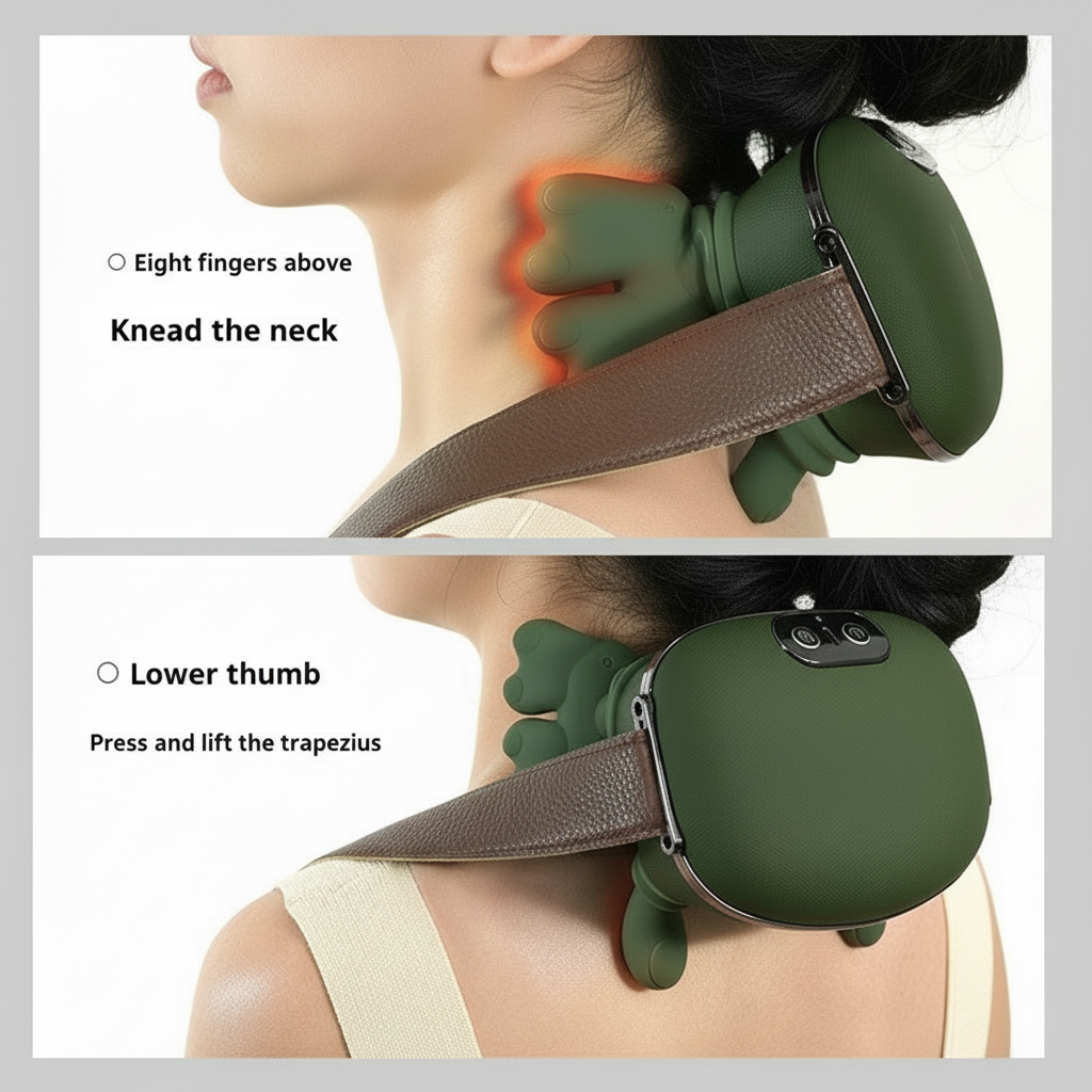 Neck & Shoulder Massager – Handheld Deep Tissue Trapezius Relief