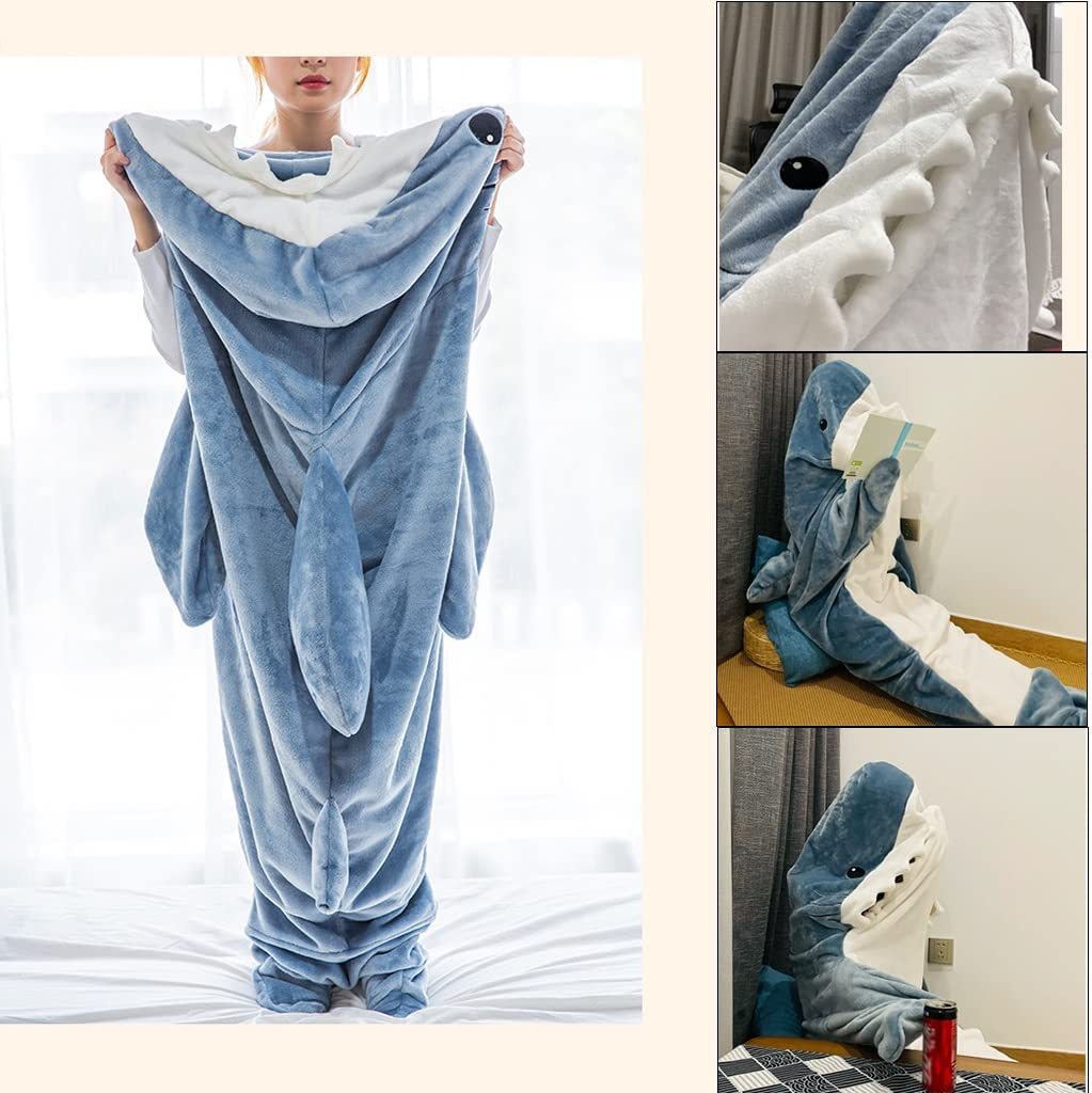Shark Blanket Sleeping Bag – Cozy Nap Pajamas for Children & Adults