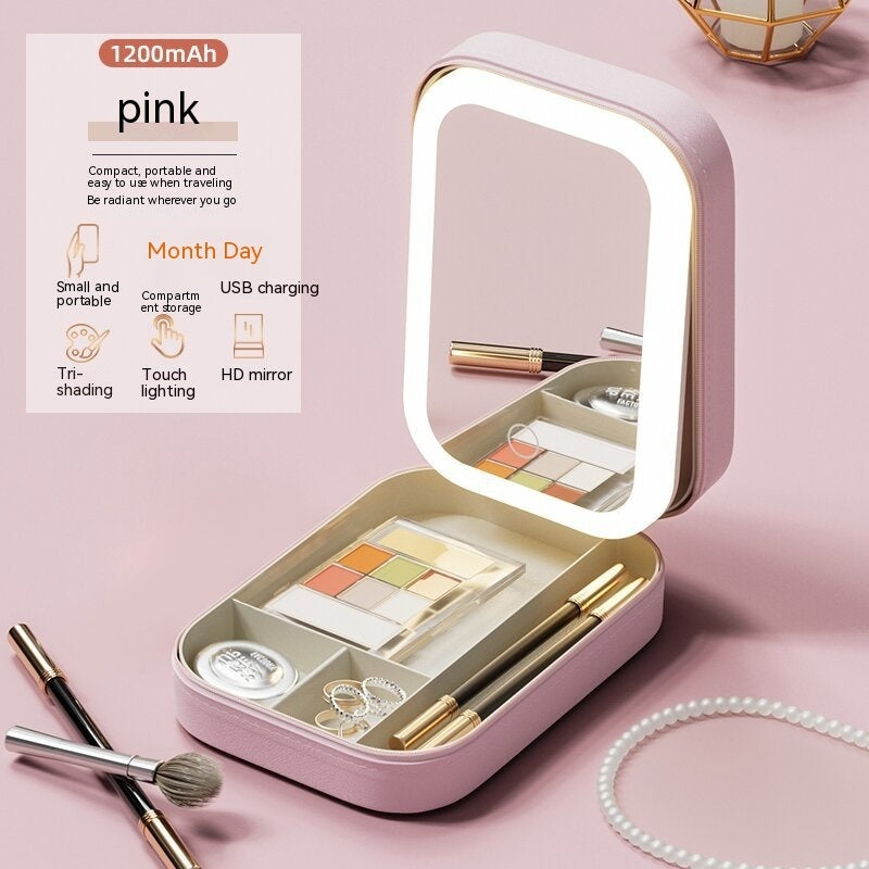 Smart LED Makeup Box – Portable Cosmetic Storage Case