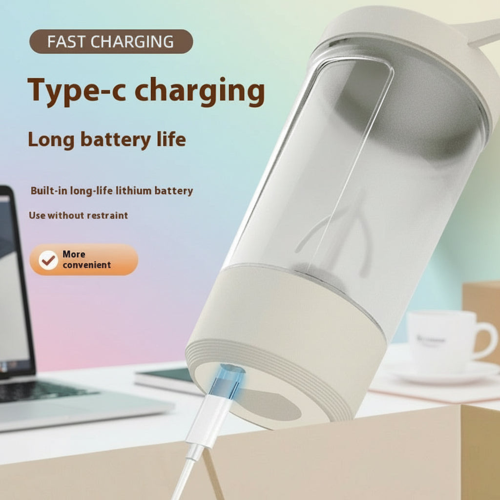 Electric Protein Shaker – 400ml / 14oz Portable Mixer Bottle